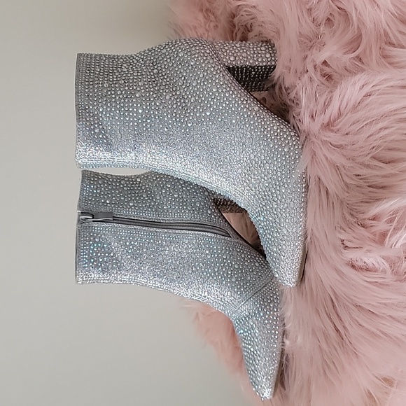 Silver Rhinestone Boots - Picture 2 of 3